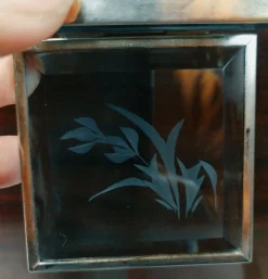 Pietro Chiesa zugeschriebene kleine Glasdose für Fontana Arte, 1950er