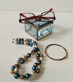 Pietro Chiesa zugeschriebene kleine Glasdose für Fontana Arte, 1950er