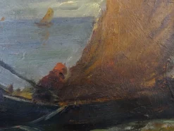 Pietro Fragiacomo, Vela, 1910er, Öl auf Karton, gerahmt