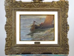 Pietro Fragiacomo, Vela, 1910er, Öl auf Karton, gerahmt