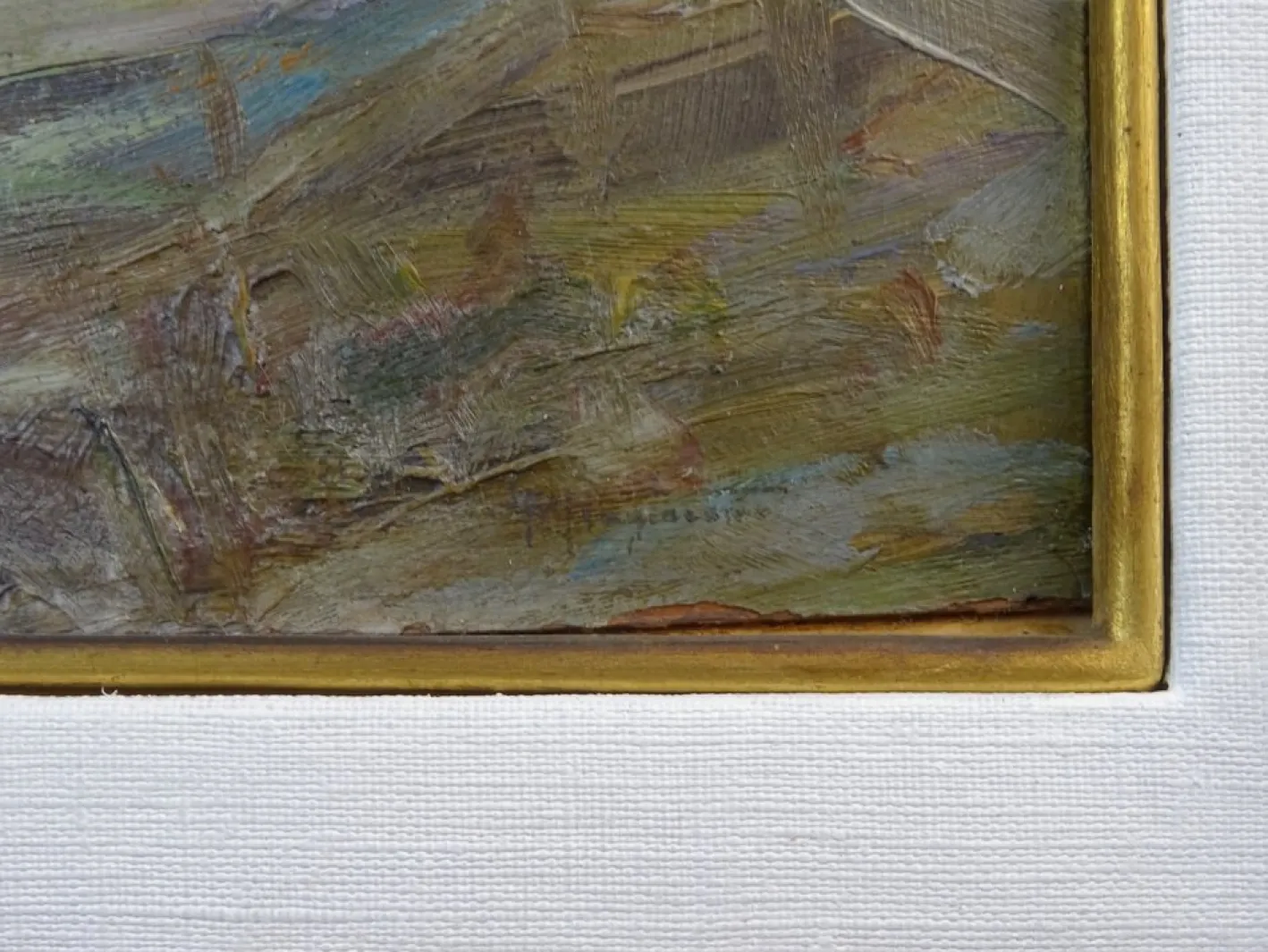 Pietro Fragiacomo, Vela, 1910er, Öl auf Karton, gerahmt