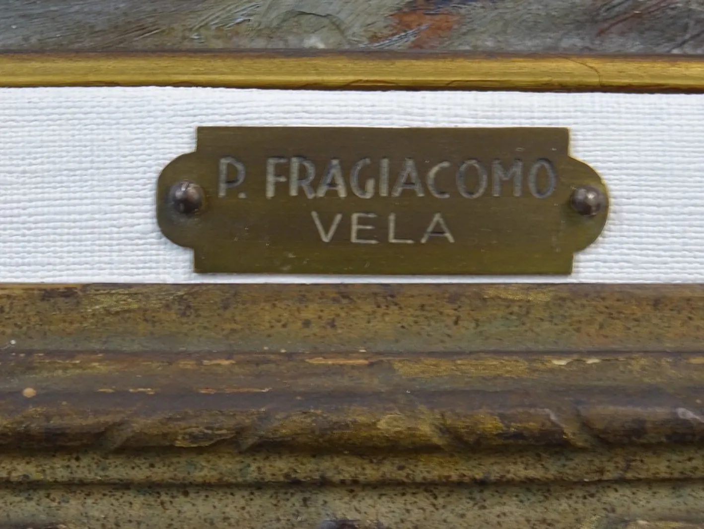 Pietro Fragiacomo, Vela, 1910er, Öl auf Karton, gerahmt