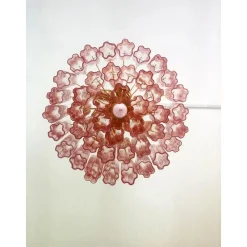 Pinker Tronchi Kronleuchter aus Kunstglas von Simoeng für Simoeng