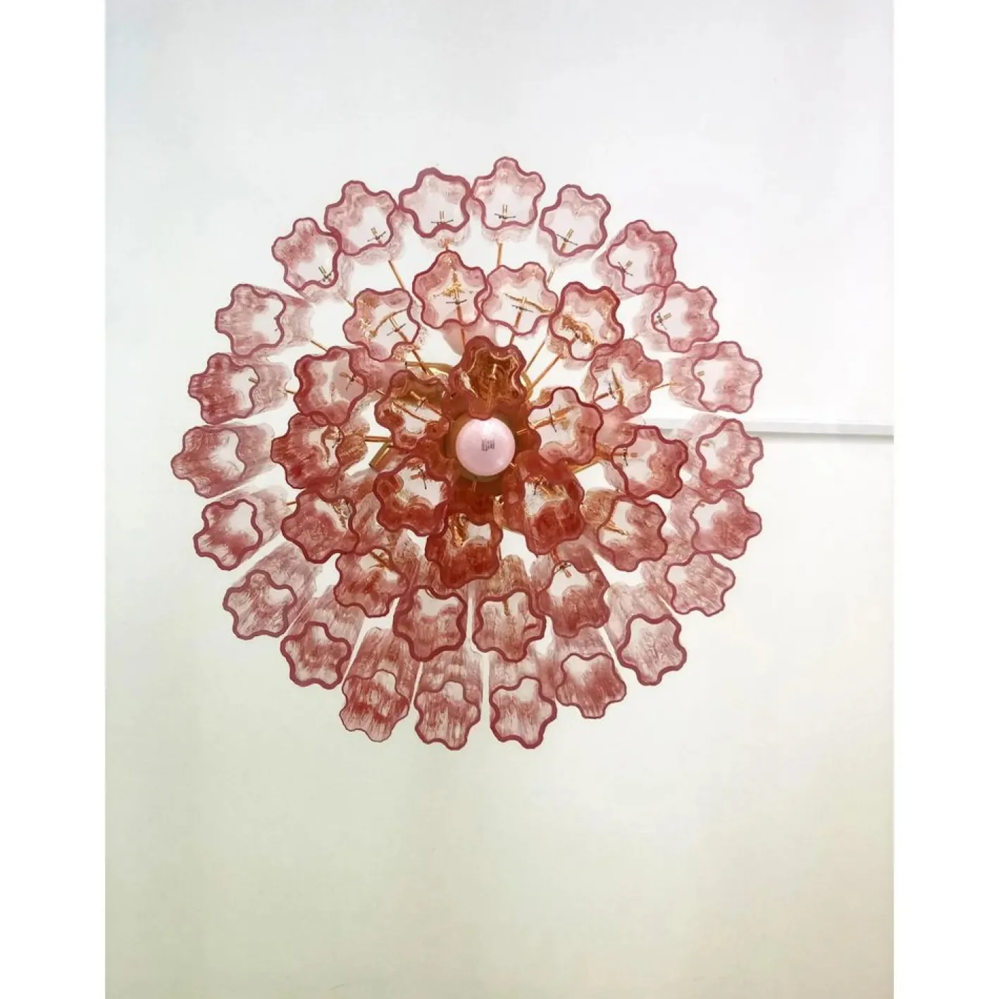 Pinker Tronchi Kronleuchter aus Kunstglas von Simoeng für Simoeng