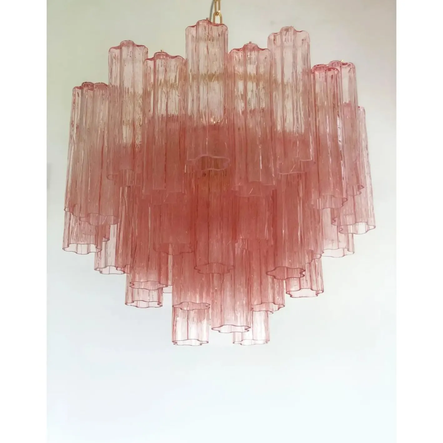 Pinker Tronchi Kronleuchter aus Kunstglas von Simoeng für Simoeng