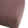 Pinkes malvenfarbenes Set aus Drei-Sitzer Sofa & Fußhocker mit Kordpolstern von COR