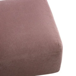 Pinkes malvenfarbenes Set aus Drei-Sitzer Sofa & Fußhocker mit Kordpolstern von COR