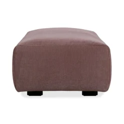 Pinkes malvenfarbenes Set aus Drei-Sitzer Sofa & Fußhocker mit Kordpolstern von COR