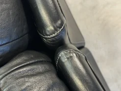 Piumotto Sofa aus schwarzem Leder von Arrigo Arrigoni für Busnelli, 1970er