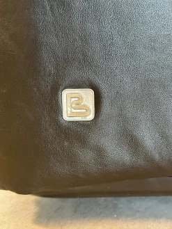 Piumotto Sofa aus schwarzem Leder von Arrigo Arrigoni für Busnelli, 1970er