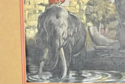 P Jouve, Angkor Bottich, Lithographie, 20. Jh., gerahmt
