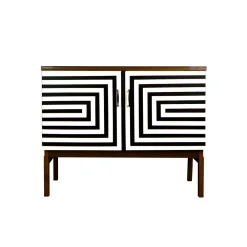 Polnisches Vintage Sideboard mit Op Art Motiven, 1970er