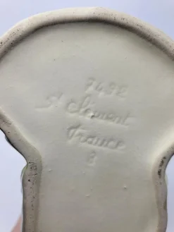 Polychromer Jugendstil Entenkrug aus Ton und Ton von Saint Clément