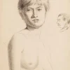 Portrait einer nackten Frau - Früh 1900 - René François Xavier Prinet - Zeichnung des frühen 20. Jahrhunderts