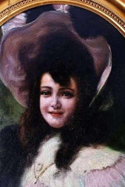 Portrait of a Girl Öl auf Leinwand von Pedro Ribera, 1904