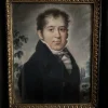 Portraits, 1820-1830, Pastellzeichnungen, gerahmt, 2er Set