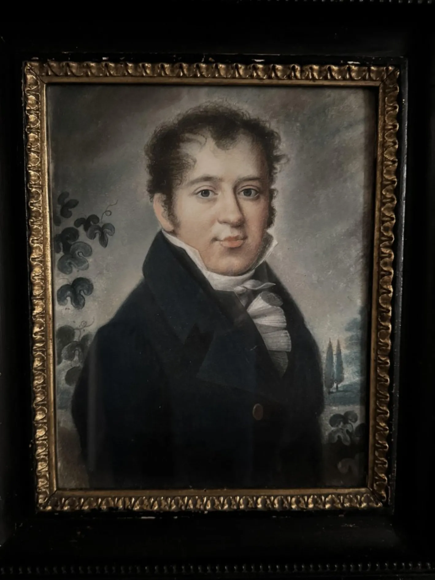 Portraits, 1820-1830, Pastellzeichnungen, gerahmt, 2er Set