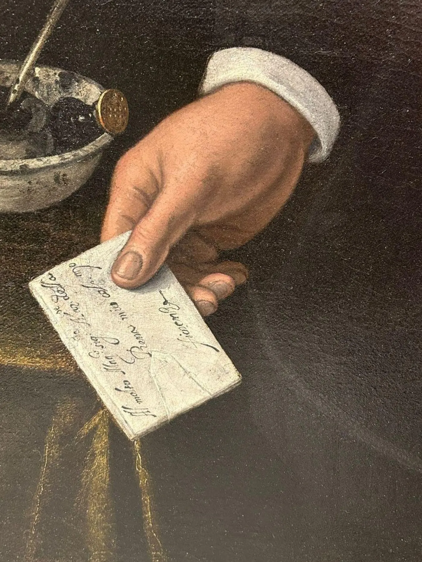 Porträt eines Mitglieds der Florentiner Familie Della Rena, Öl auf Leinwand, Ende 16. Jh.