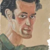 Porträt - Original Aquarell Zeichnung - spätes 20. Jahrhundert spätes 20. Jahrhundert