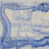 Portugiesische Azulejos Fliesenplatte aus dem 18. Jh. mit Landschaftsmotiv
