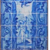 Portugiesische Fliesenplatte mit Amor-Dekor, 18. Jh., 24 Set