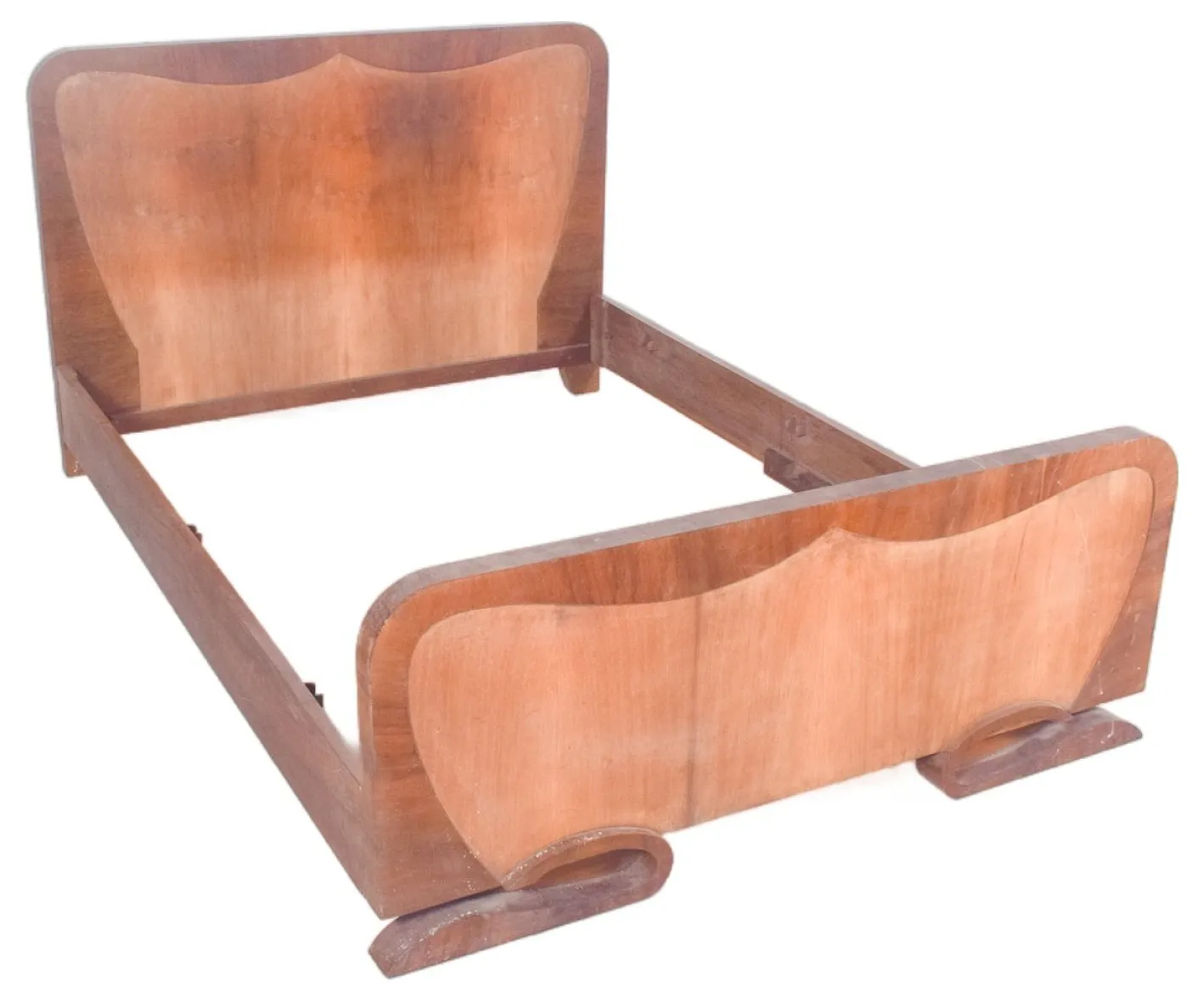 Portugiesisches Art Deco Doppelbett, 1920