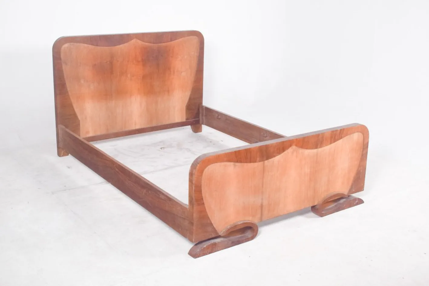 Portugiesisches Art Deco Doppelbett, 1920
