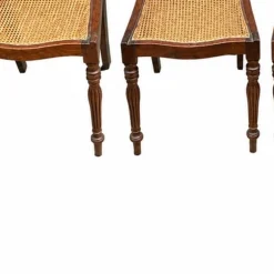 Portugiesische Stühle aus Mahagoni, 19. Jh., 4er Set