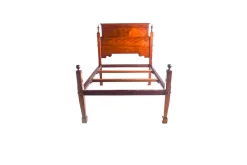 Portugiesisches Vintage Doppelbett aus Palisander, 1890