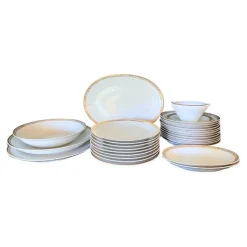 Porzellangeschirr mit Details aus reinem Gold, 1957, 26 . Set