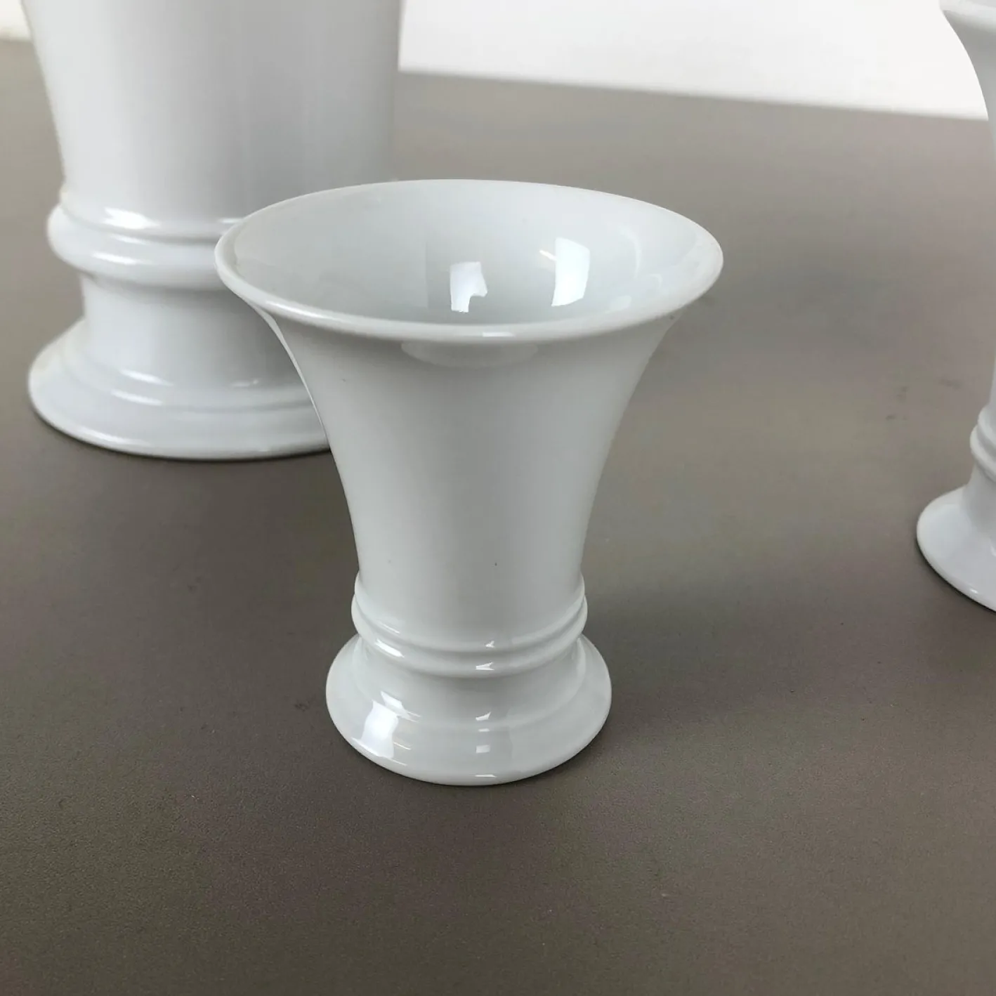 Porzellan Op Art Vase Vase von Fürstenberg Ceramics, 1970er, 3er Set