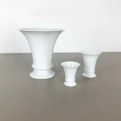 Porzellan Op Art Vase Vase von Fürstenberg Ceramics, 1970er, 3er Set