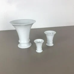 Porzellan Op Art Vase Vase von Fürstenberg Ceramics, 1970er, 3er Set