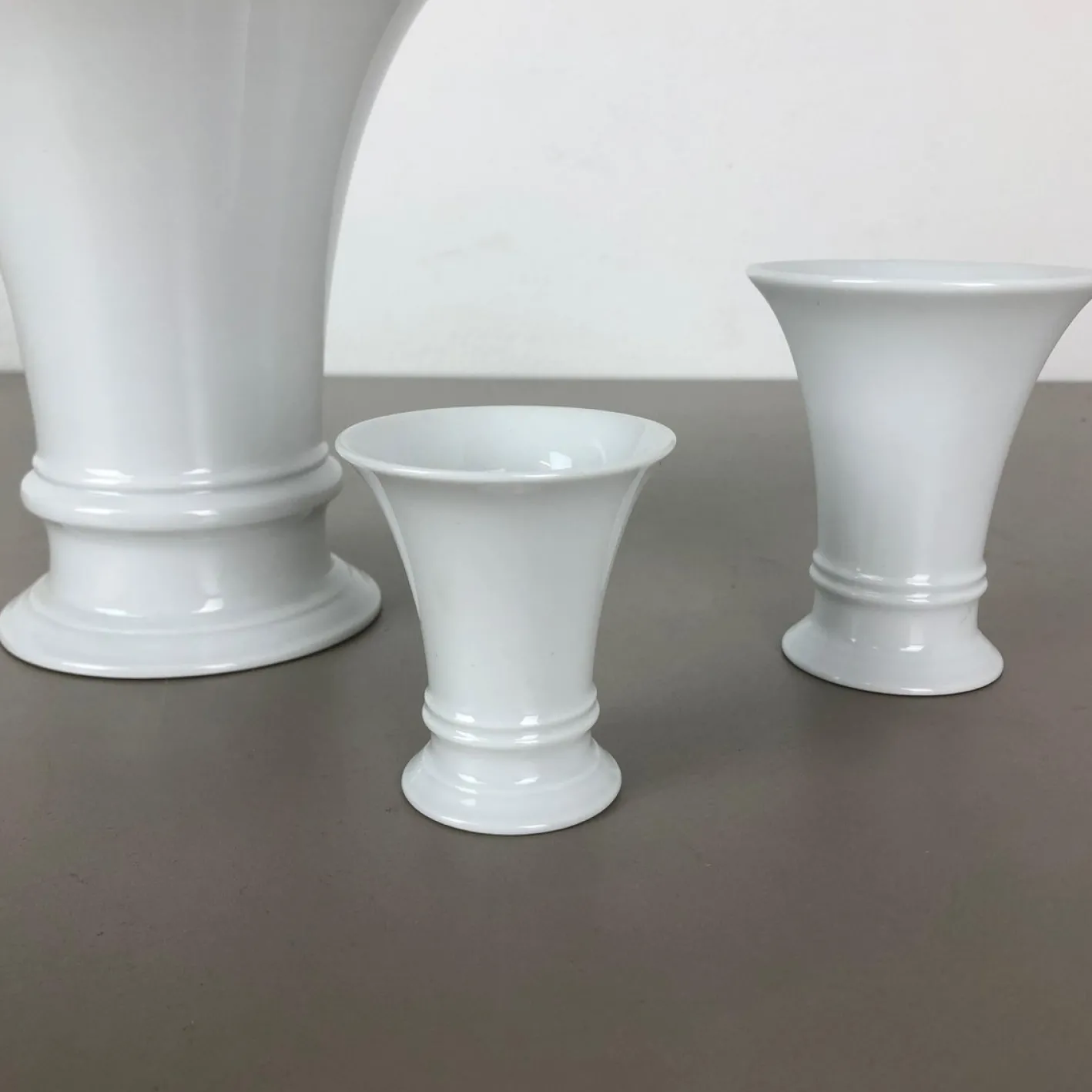 Porzellan Op Art Vase Vase von Fürstenberg Ceramics, 1970er, 3er Set