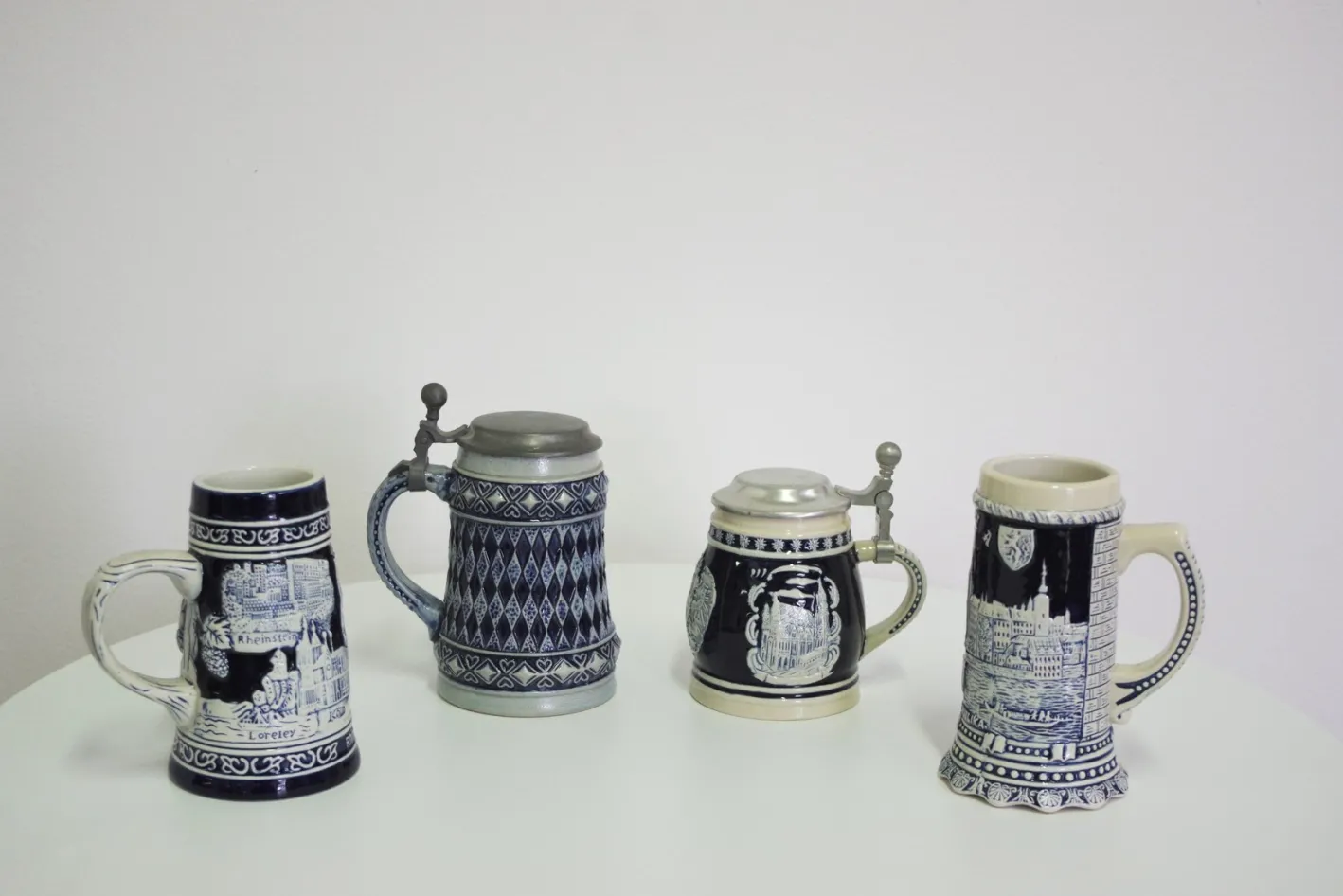 Porzellan Tassen, Westdeutschland, 1980er, 4er Set
