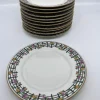 Porzellanteller Art Deco Chabrol und Poirier, 12er Set