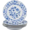 Porzellanteller mit Blauem Zwiebelmuster, Meissen, Deutschland, 5 . Set