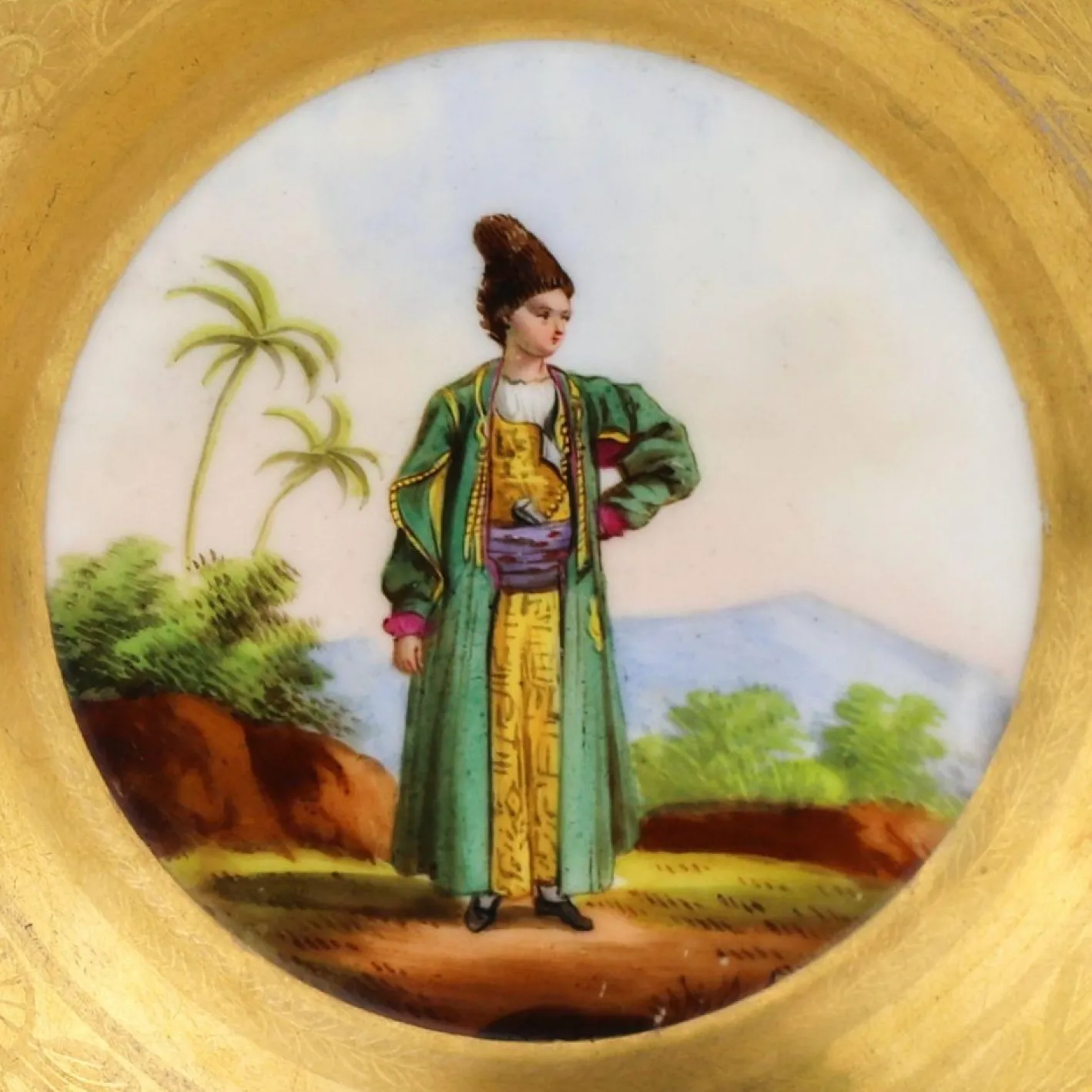 Porzellan Untertasse, 1820er
