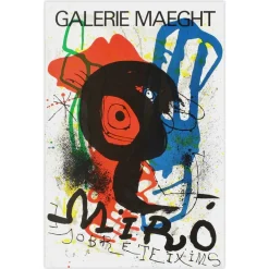 Poster Expo 73 Galerie Maeght Sobreteixims von Joan Miro, 1973