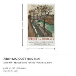 Poster Expo 60 Maison De La Pensée Française von Albert Marquet, 1960