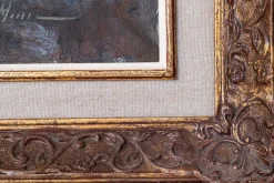 Post-Impressionist Künstler, Ernte der Ernte, Großes Ölgemälde, Gerahmt