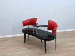 Postmoderne italienische Bank in Schwarz & Rot von Moroso, 1990er