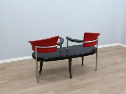 Postmoderne italienische Bank in Schwarz & Rot von Moroso, 1990er