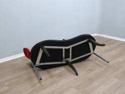 Postmoderne italienische Bank in Schwarz & Rot von Moroso, 1990er