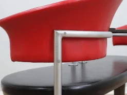 Postmoderne italienische Bank in Schwarz & Rot von Moroso, 1990er
