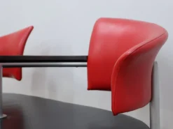 Postmoderne italienische Bank in Schwarz & Rot von Moroso, 1990er