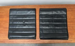 Postmoderne Kreuzschwinger Leder Stuhlauflagen von Till Behrens, 1980er, 2er Set