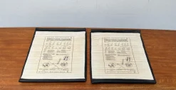 Postmoderne Kreuzschwinger Leder Stuhlauflagen von Till Behrens, 1980er, 2er Set