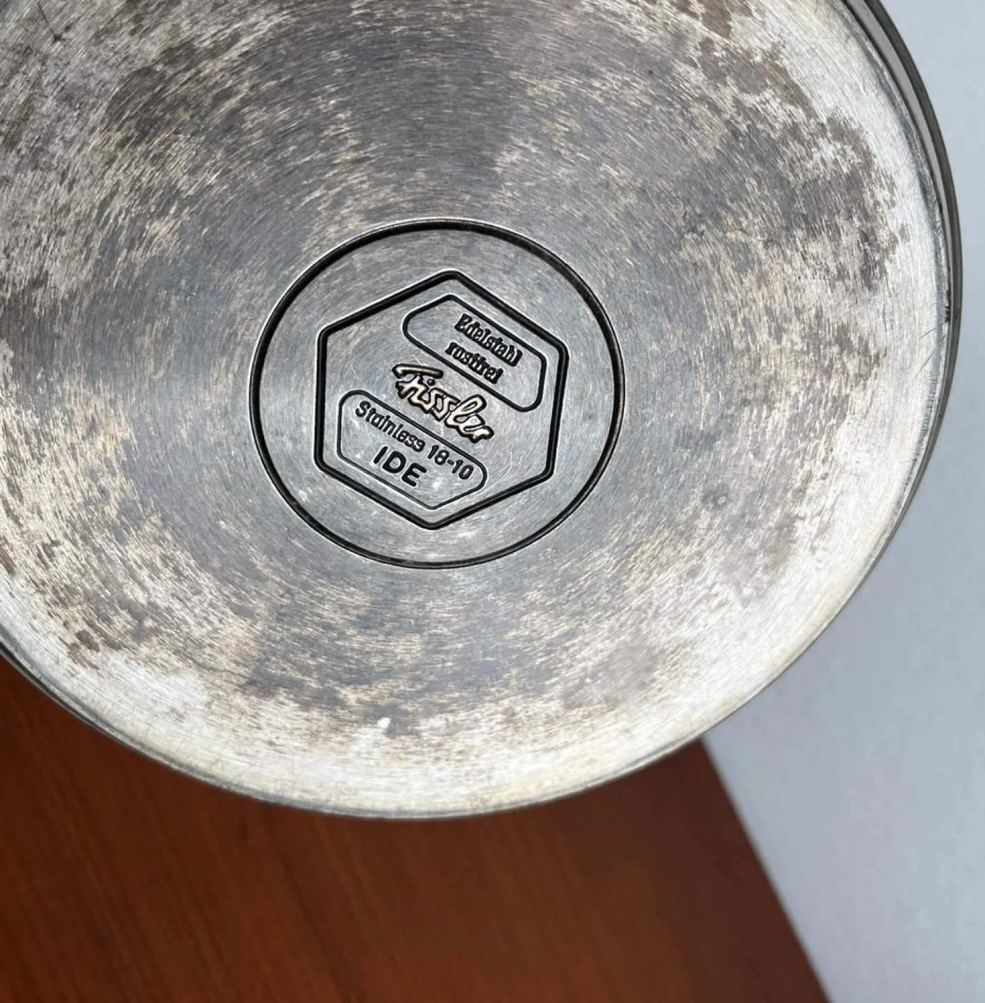 Postmoderner deutscher Wasserkocher aus Edelstahl von Fissler, 1980er