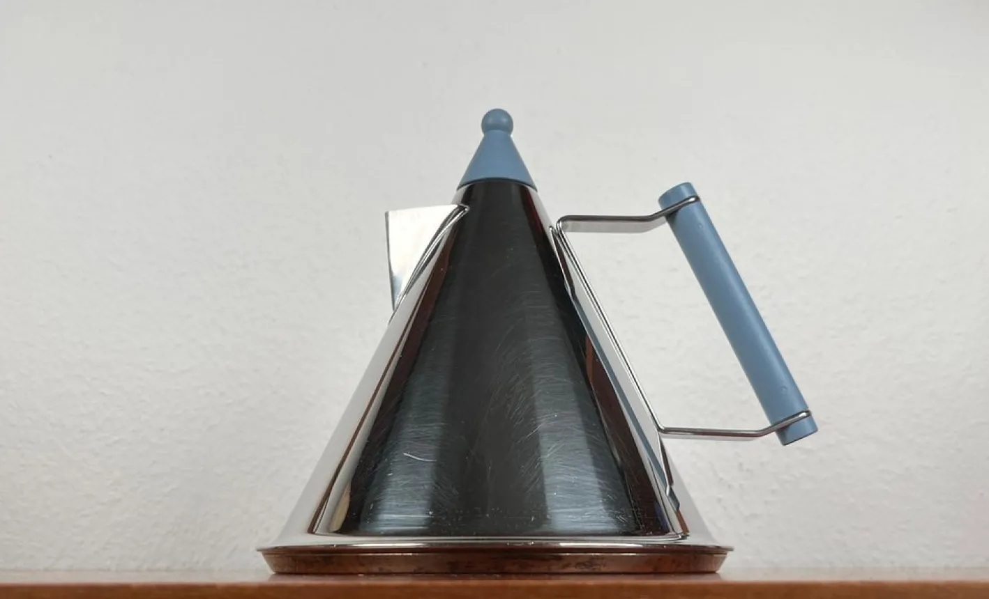 Postmoderner deutscher Wasserkocher aus Edelstahl von Fissler, 1980er
